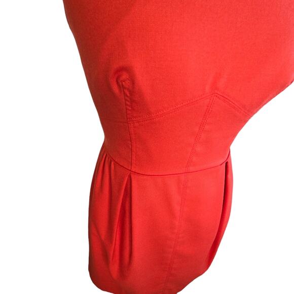 J. Crew red fit and flare wool blend sleeveless dress size 4 - Picture 3 of 9